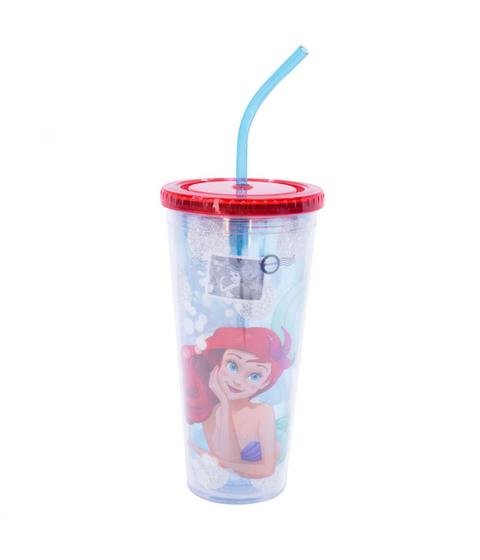 Imagem de Copo Com Cubos De Gelo Sereia Ariel 600ml Disney