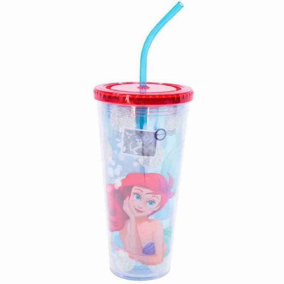 Imagem de Copo Com Cubos De Gelo Sereia Ariel 600ml - Disney