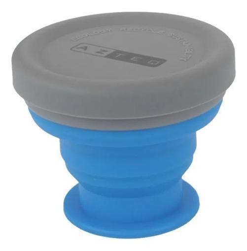 Imagem de Copo Com Tampa 200Ml Silicone Retratil Portátil Cup Go teq