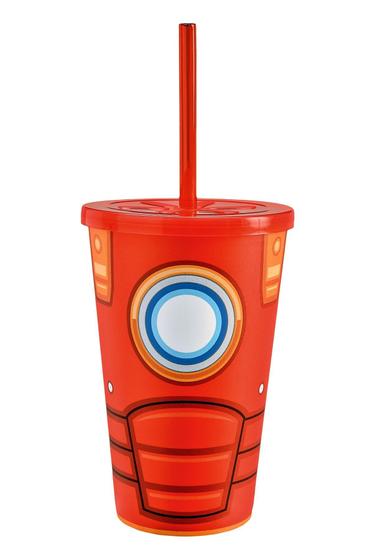 Imagem de Copo Com Tampa 550 Ml Heróis Vingadores Liga Da Justiça