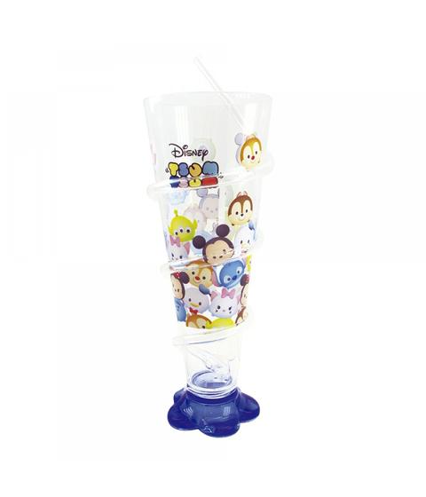Imagem de Copo Cone Azul Com Canudo Mickey e Minnie 250ml Disney