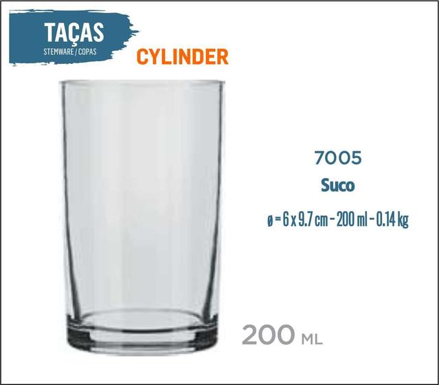 Imagem de Copo Cylinder 200ml - Multiuso 01uni