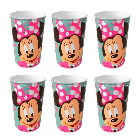 Copo da Minnie para Festa Infantil e Decoração Kit 6 Unidades ...