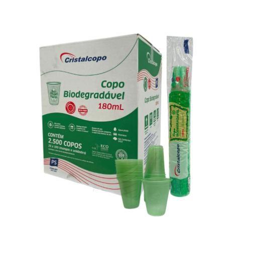 Imagem de Copo de 180ml Biodegradável Translúcido Cristalcopo com 2.500 unidades