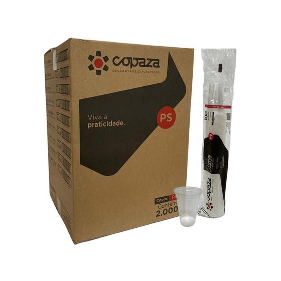 Imagem de Copo de 300ml Liso Translúcido ABNT 2002 Copaza com 2.000 unidades