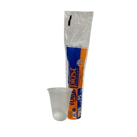 Copo de 300ml Transparente PS Totalplast com 100 unidades Menor preço em Copo de 300ml Transparente PS Totalplast com 100 unidades