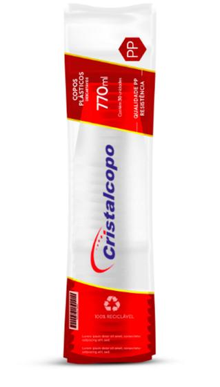 Imagem de Copo de 770ml PP Transparente Cristal com 30 unidades