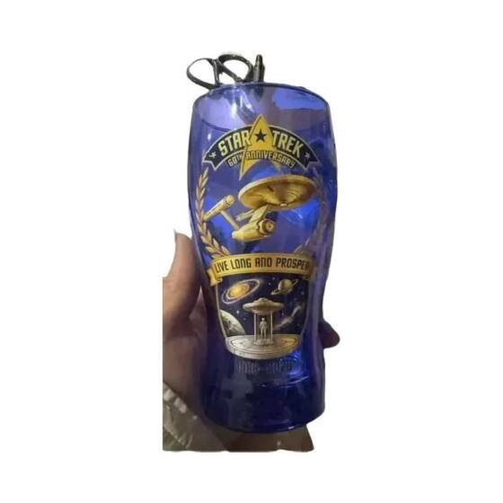 Copo de Cerveja Azul Temático Star Trek USS Enterprise - Edição de Colecionador 1966-2026