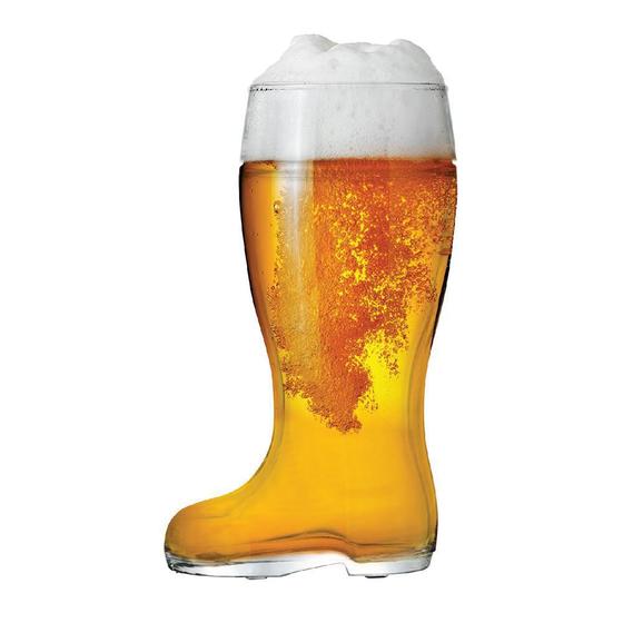 Imagem de Copo de Cerveja de Vidro Formanto de Bota Stiefel G 1210ml