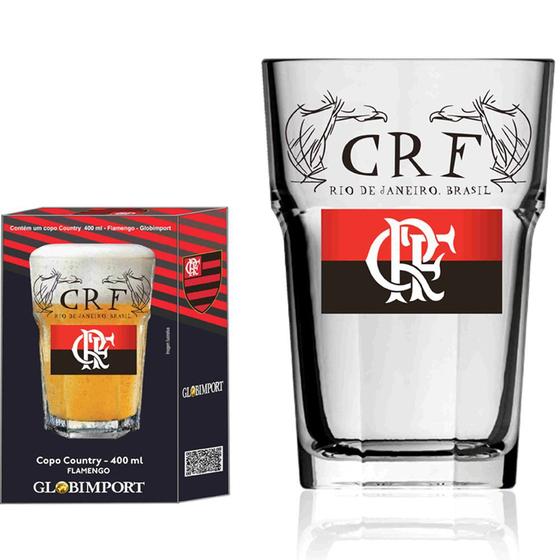 Imagem de Copo de Cerveja Personalizada Flamengo CRF Vidro 400ml