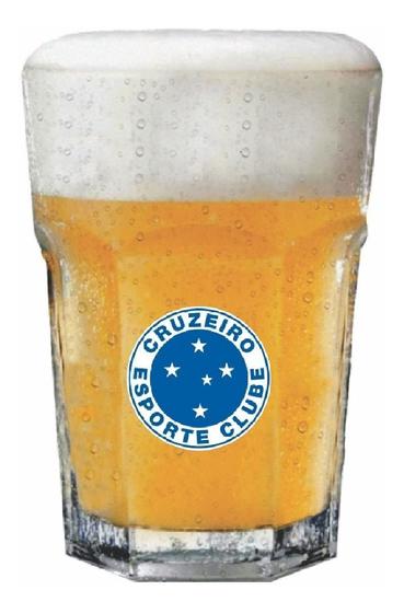 Imagem de Copo de Chopp e Cerveja de 400ml Cruzeiro Brasão Globimport