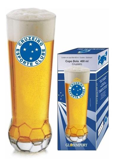 Imagem de Copo de Chopp e Cerveja do Cruzeiro Raposa Oficial 400ml - CLUBES - CRUZEIRO