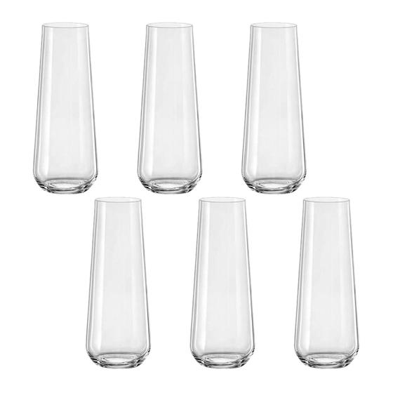 Imagem de Copo de Cristal Bohemia 250 ml Sandra 6 Peças