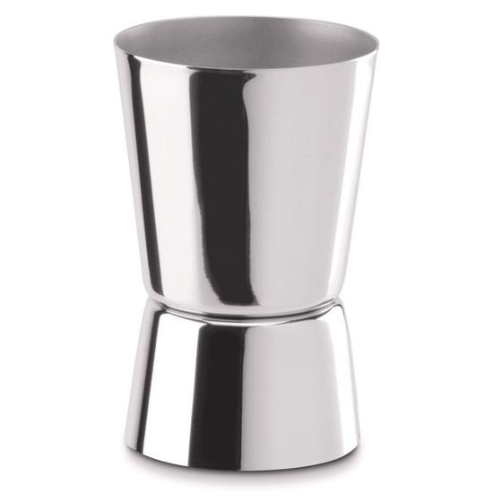 Imagem de Copo de Doses Dosador Duplo Medidas 50 e 25 ml Bar Aço Inox