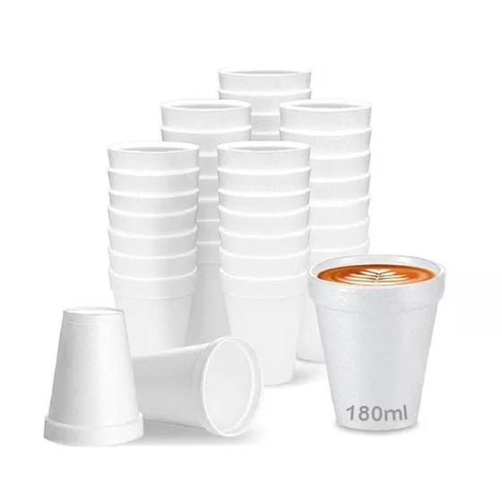 Imagem de Copo De Isopor 180Ml Térmico Com 500 Descartável Totalplast