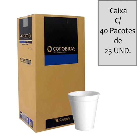 Imagem de Copo de isopor termico 60 ml cx c/ 40x25- copobras