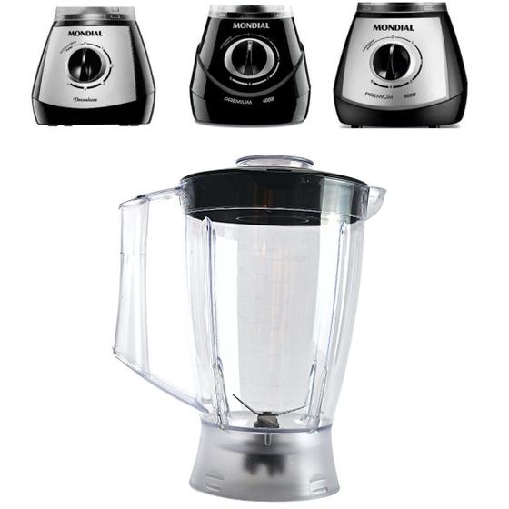 Copo de Liquidificador Compatível Mondial Premium L-51 Ao L-55 Preto Menor preço em Copo de Liquidificador Compatível Mondial Premium L-51 Ao L-55 Preto