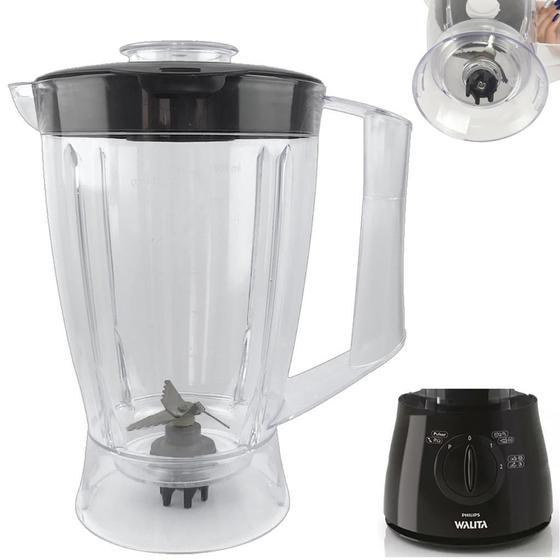 Copo de Liquidificador Compatível Philips Walita Multiprocessador Ri7625 Cristal Preto Menor preço em Copo de Liquidificador Compatível Philips Walita Multiprocessador Ri7625 Cristal Preto
