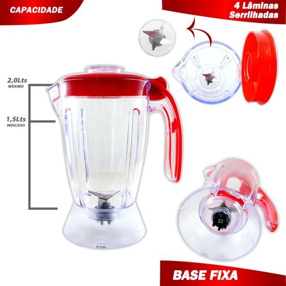 Copo de Liquidificador Mondial Eletronic Filter Premium Inox 850W- Cristal Vermelho Menor preço em Copo de Liquidificador Mondial Eletronic Filter Premium Inox 850W- Cristal Vermelho