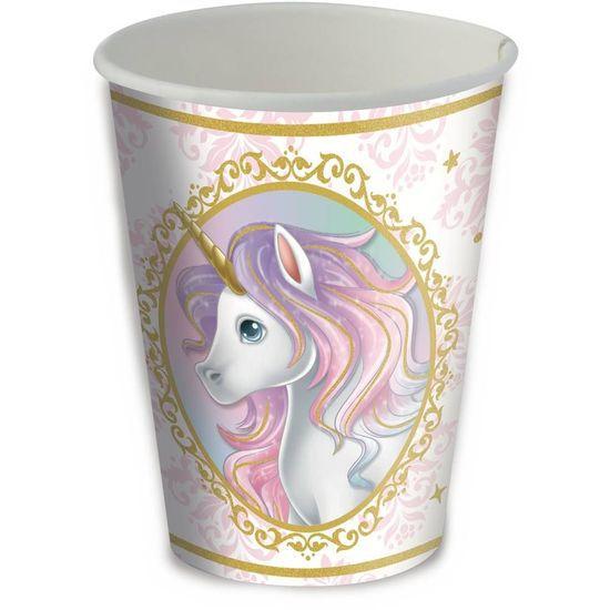 Imagem de Copo de Papel 200ml Unicórnio - Festcolor - 8 Un