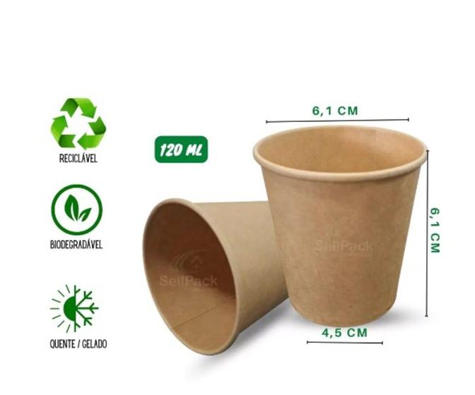 Imagem de Copo de Papel Ecológico Impermeável Café Chá Expresso - 85ml - Cx 1.000 Unidades