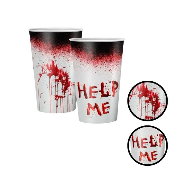 Imagem de Copo de Papel Halloween Help Me - 180ml - 8 Unidades