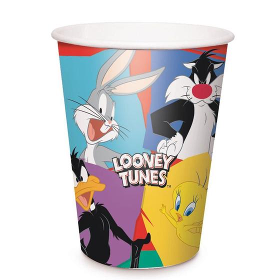 Imagem de Copo De Papel - Looney Tunes - 240ml  - 8 unidades - Cromus - Rizzo