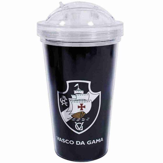 Imagem de Copo De Plástico Com Canudo 450ml - Vasco da Gama