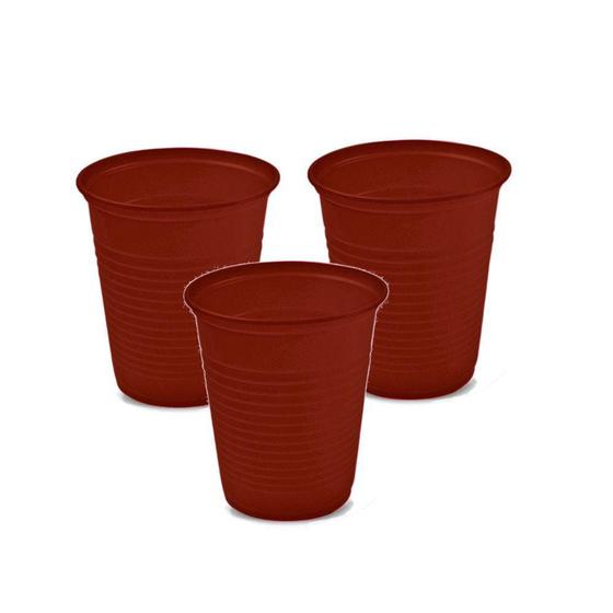 Imagem de Copo de Plástico Descartável Marrom 200ml Pacote c/ 50un Trik Trik - Trink Trink
