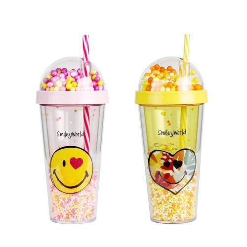 Imagem de COPO DE PLÁSTICO MODELO TUMBLER SMILEY WORLD 420ml.