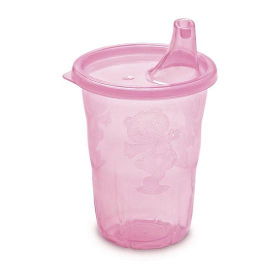 Imagem de Copo de transição adoleta bebê rosa com bico anatomico  350ml