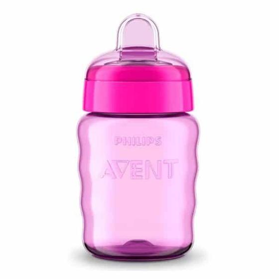 Copo de Transição Easy Sip c/ Bico de Silicone 260ml Menina - Philips Avent Menor preço em Copo de Transição Easy Sip c/ Bico de Silicone 260ml Menina - Philips Avent