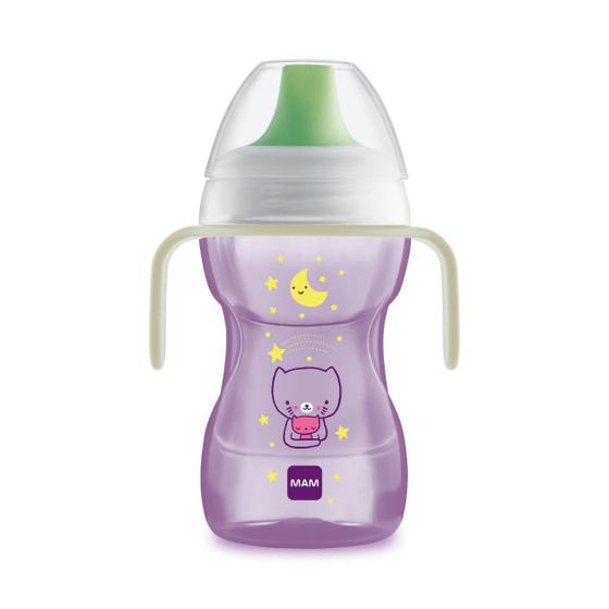 Copo de Transição MAM Fun to Drink 270ml Rosa Bico Rigido - Copo de ...