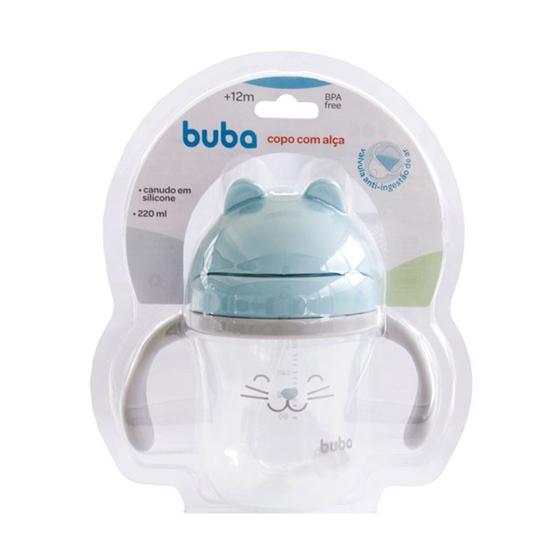 Imagem de copo de treinamento  Buba gatinho azul 220ml