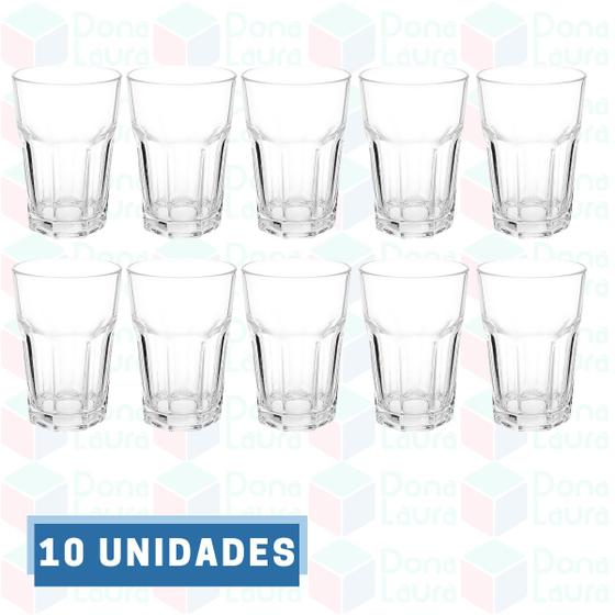 Imagem de Copo de Vidro 350ml Vitamina Transparentes Drink 10 Unidades