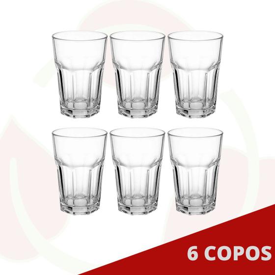 Copo de vidro 350ml Vitaminas sucos ou smoothies 6 Unidades Menor preço em Copo de vidro 350ml Vitaminas sucos ou smoothies 6 Unidades