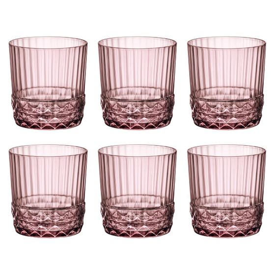 Imagem de Copo De Vidro Bormioli Rocco Para Whisky 370 ml Lilás America 20s 6 Peças