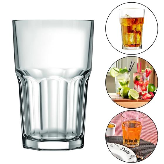 Imagem de Copo de Vidro Grosso Transparente 310ml Resistente Drinks