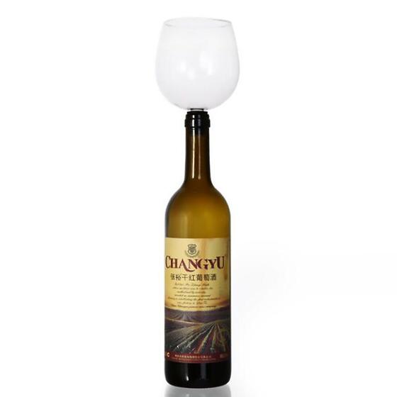 Imagem de Copo de Vinho com Bocal de Vidro - Para Beber Direto da Garrafa