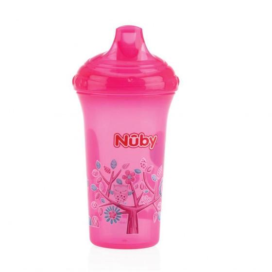 Imagem de Copo Decorado Bico Rígido 270Ml +6M Rosa Nuby