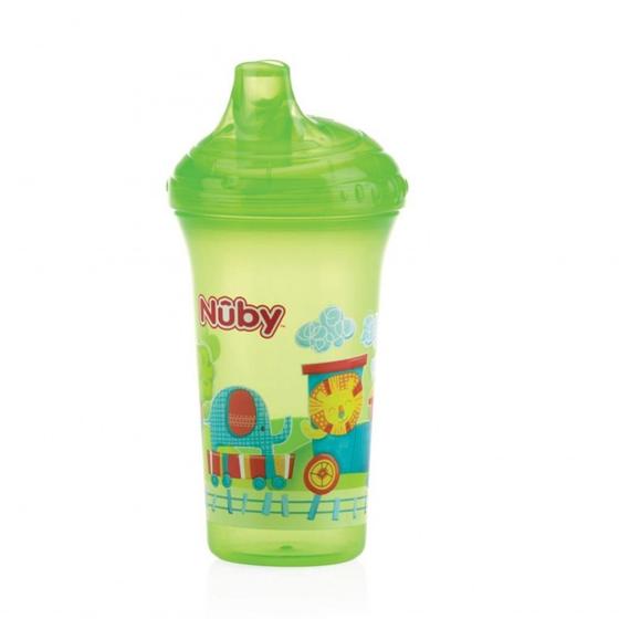 Imagem de Copo Decorado Bico Rígido 270ml +6m Verde Nuby