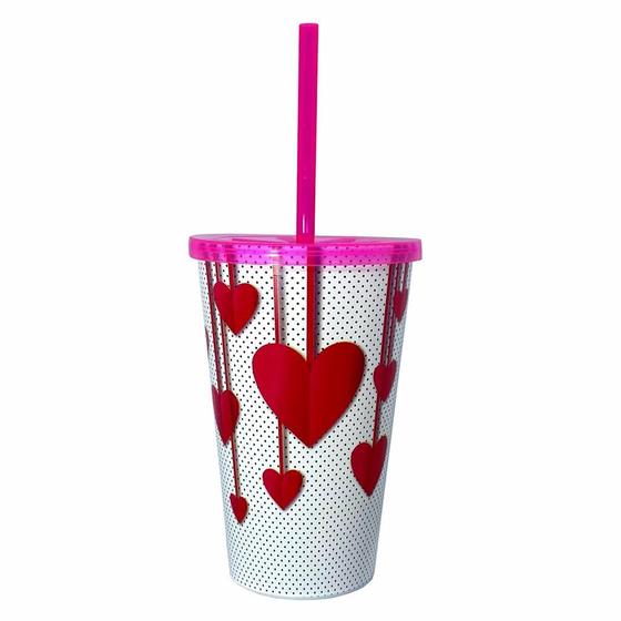 Imagem de Copo Decorado Com Tampa Diversas Estampas 550ml - Usual