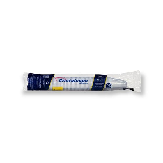 Copo Descartável 180ml Transparente Cristalcopo c/100 un Menor preço em Copo Descartável 180ml Transparente Cristalcopo c/100 un