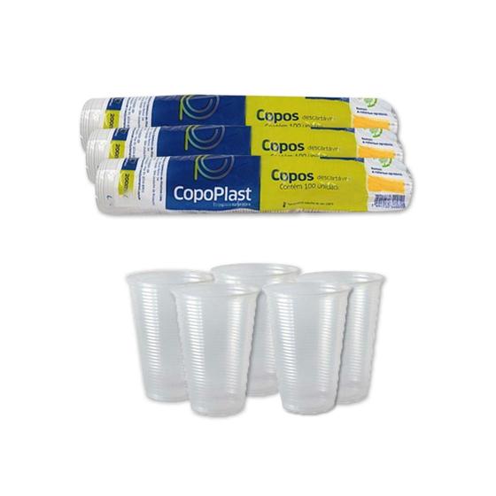 Copo descartável 300ml Copoplast com 100 Menor preço em Copo descartável 300ml Copoplast com 100