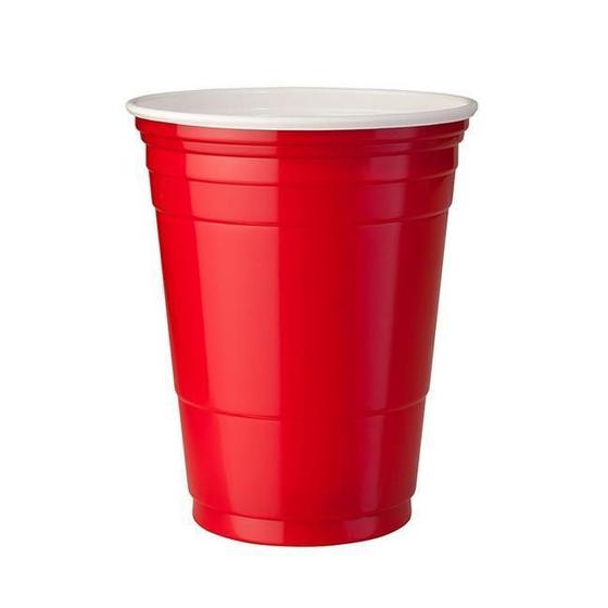 Imagem de Copo descartável  Americano Vermelho 400ml C/25  Trik-Trik 