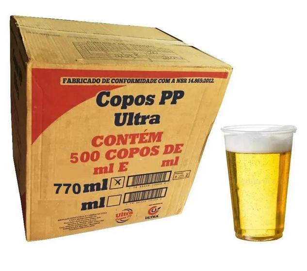 Imagem de Copo Descartável Plástico 770Ml Pp Post Mix Liso (1Cx) C/500