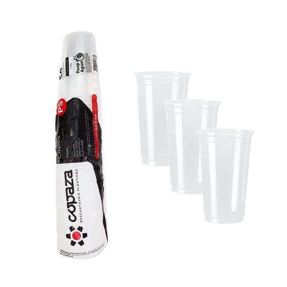 Imagem de Copo Descartável Transparente Copaza 440Ml C440Tr 50U Kit 3