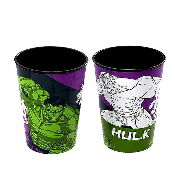 Imagem de Copo do Hulk Infantil Livre de BPA 320ML Kit 2 unidades