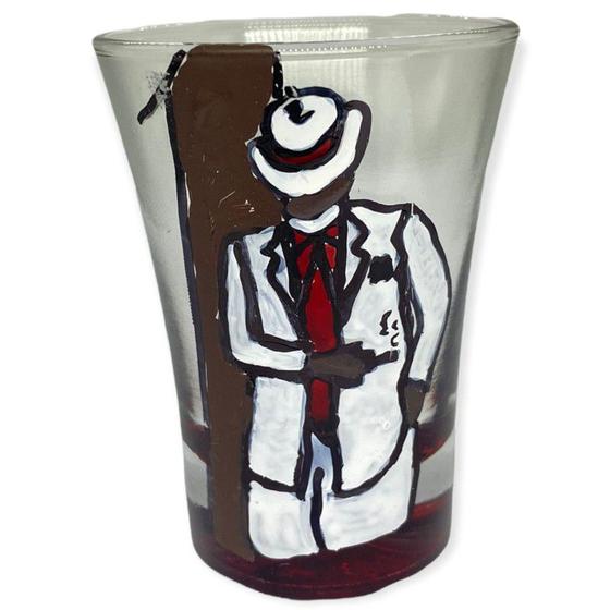 Imagem de Copo dose de cachaça de vidro personalizado Zé Pelintra 45ml