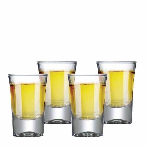 Imagem de Copo Dose para Cachaça Shot Vidro 40ml 4 Pcs